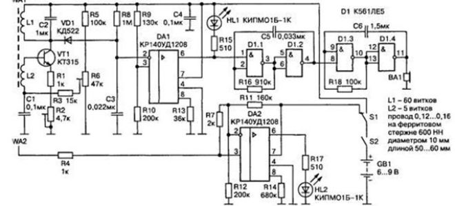 Самодельный прибор для поиска скрытой проводки