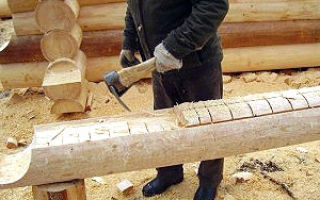 Инструмент для выборки паза в бревне