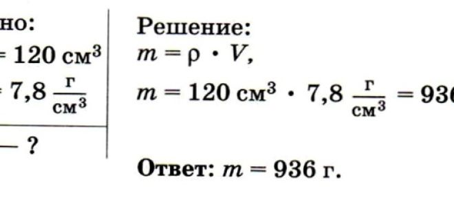 Отношение веса к объему