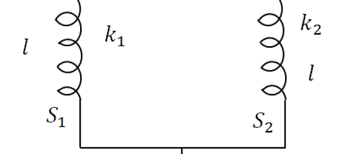 Коэффициент жесткости при последовательном соединении пружин