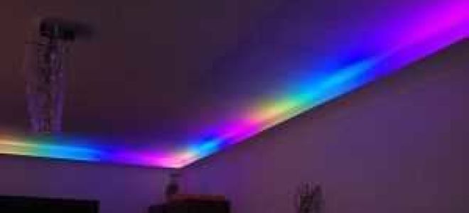 Освещение комнаты светодиодной лентой по периметру